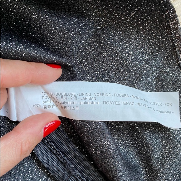 ZARA Metallic One Shoulder Top, Silver, Lined, Women's (US S) - Picture 13 of 16
